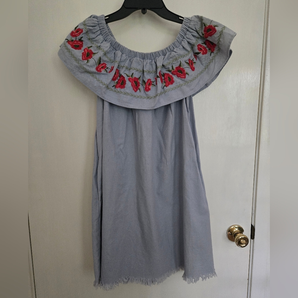 Floral Embroidered Easel Dress